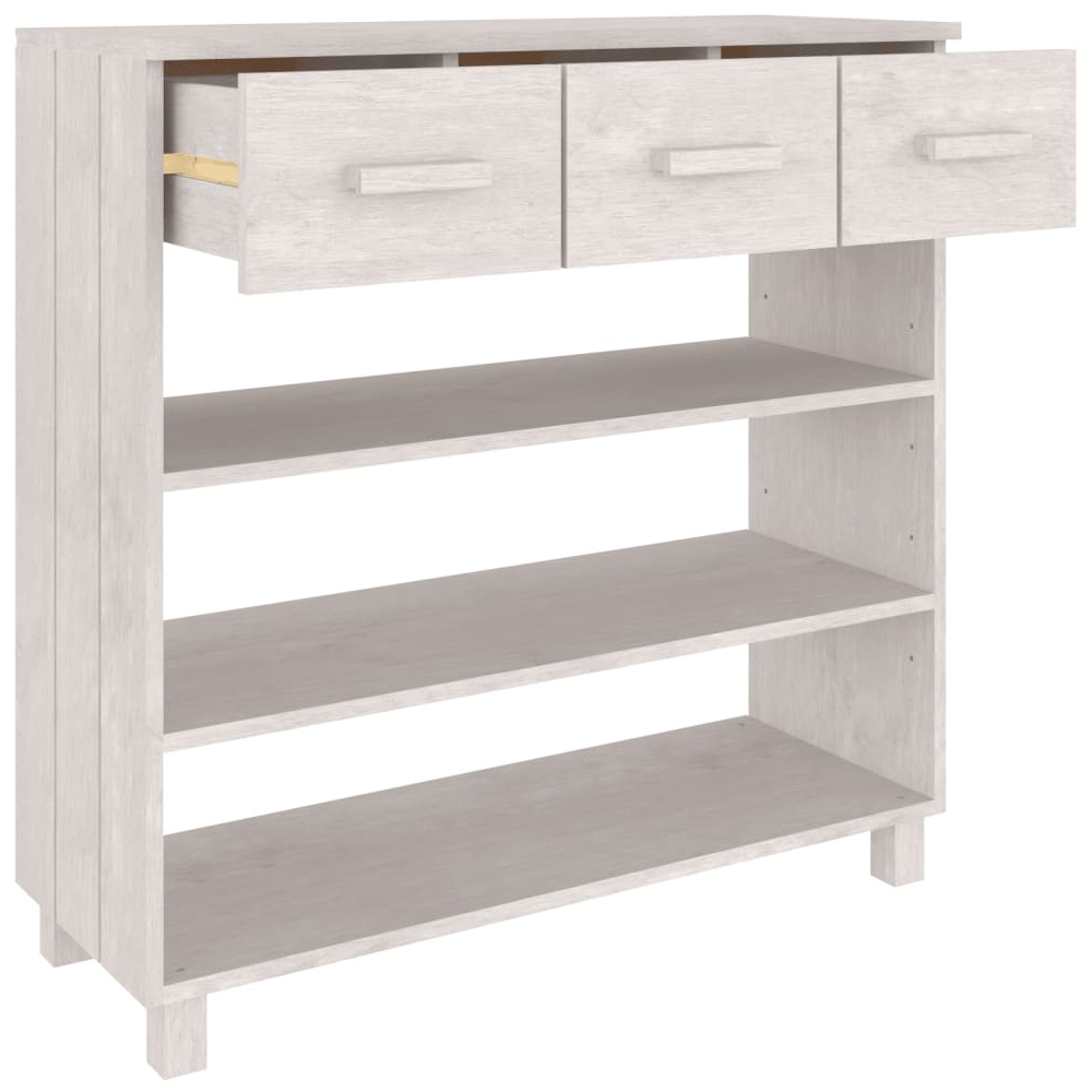 Hull Wooden Console Table With 3 Drawer In White