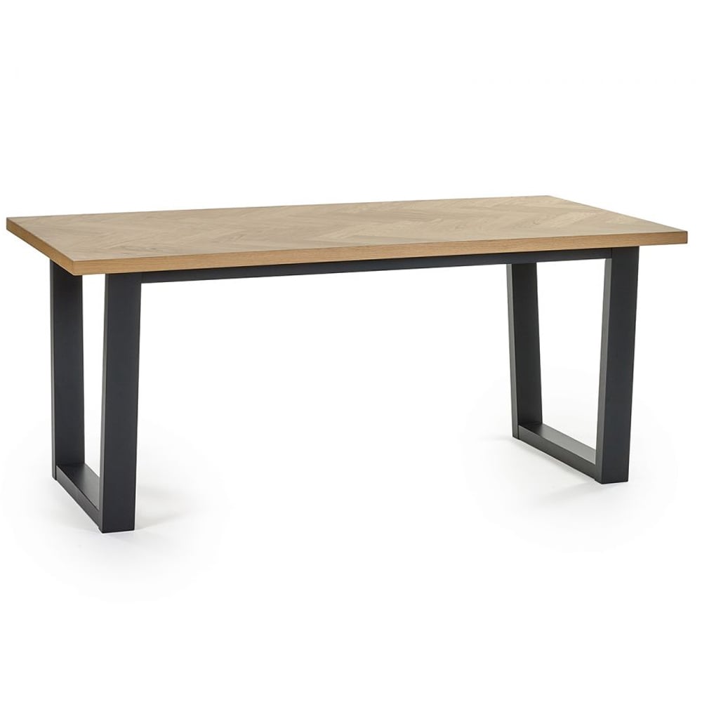 Read more about Hull wooden dining table with black legs in oak