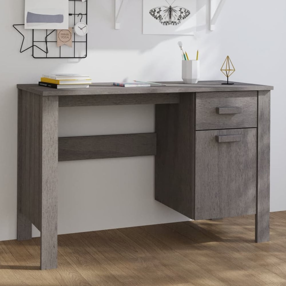 Read more about Hull wooden laptop desk with 1 door 1 drawer in light grey