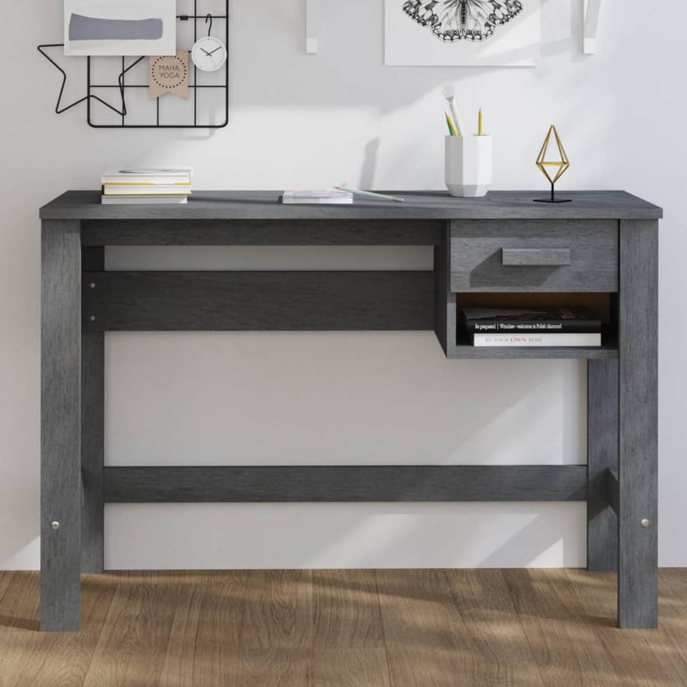 Read more about Hull wooden laptop desk with 1 drawer in dark grey