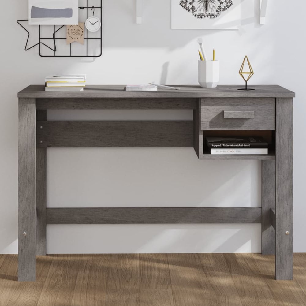 Read more about Hull wooden laptop desk with 1 drawer in light grey