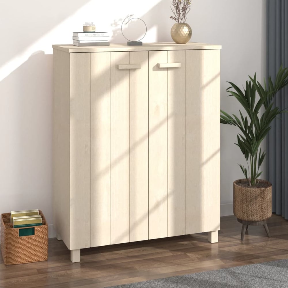 Read more about Hull wooden shoe storage cabinet 2 doors in brown
