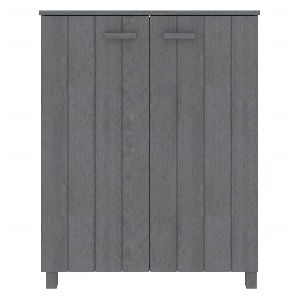 Hull Wooden Shoe Storage Cabinet 2 Doors In Dark Grey