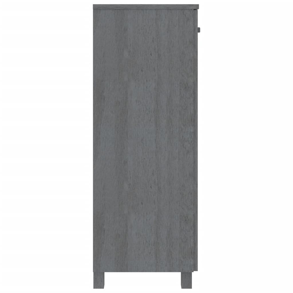 Hull Wooden Shoe Storage Cabinet 2 Doors In Dark Grey