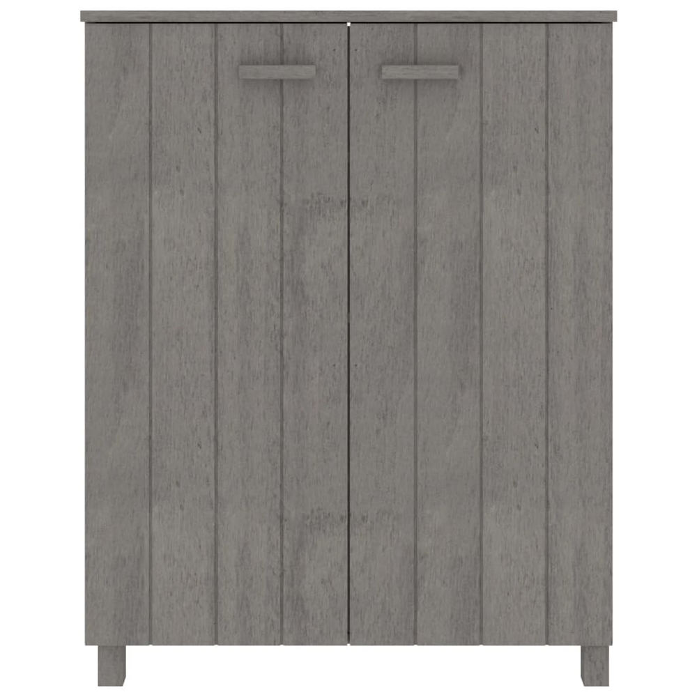 Hull Wooden Shoe Storage Cabinet 2 Doors In Light Grey