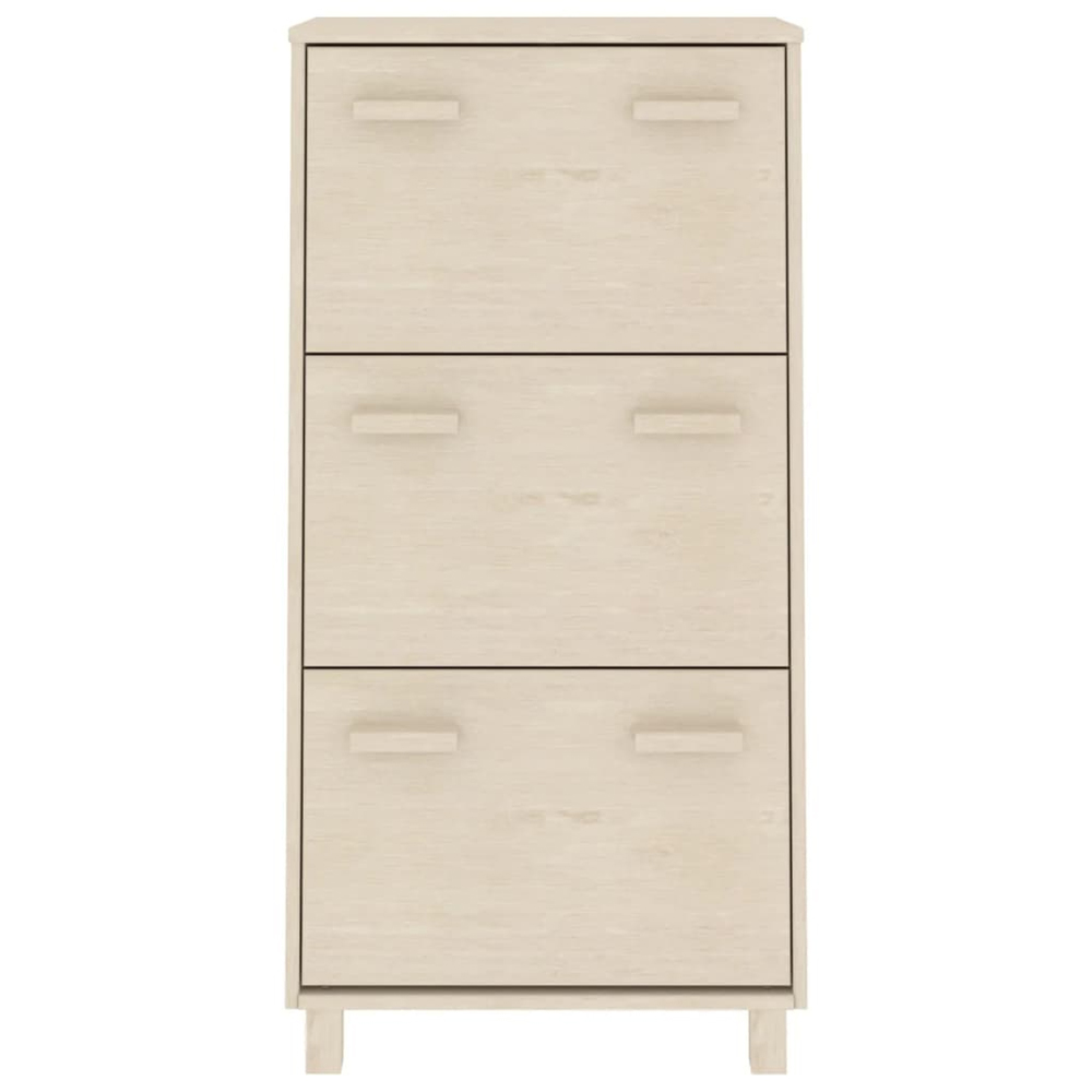 Hull Wooden Shoe Storage Cabinet With 3 Drawers In Brown