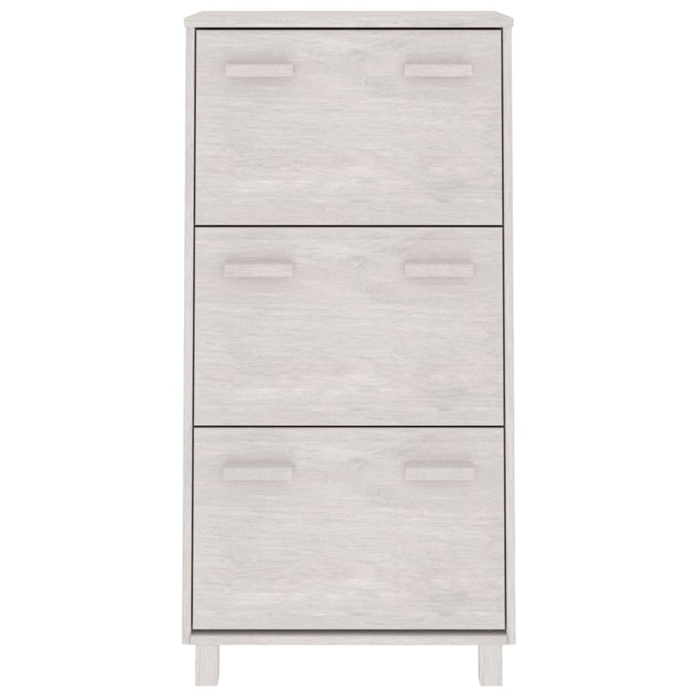 Hull Wooden Shoe Storage Cabinet With 3 Drawers In White