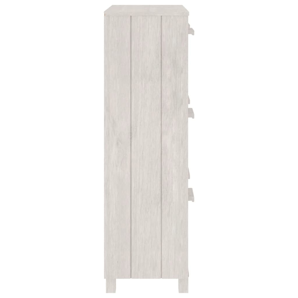 Hull Wooden Shoe Storage Cabinet With 3 Drawers In White
