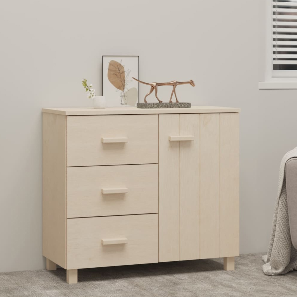 Read more about Hull wooden sideboard with 1 door 3 drawers in brown
