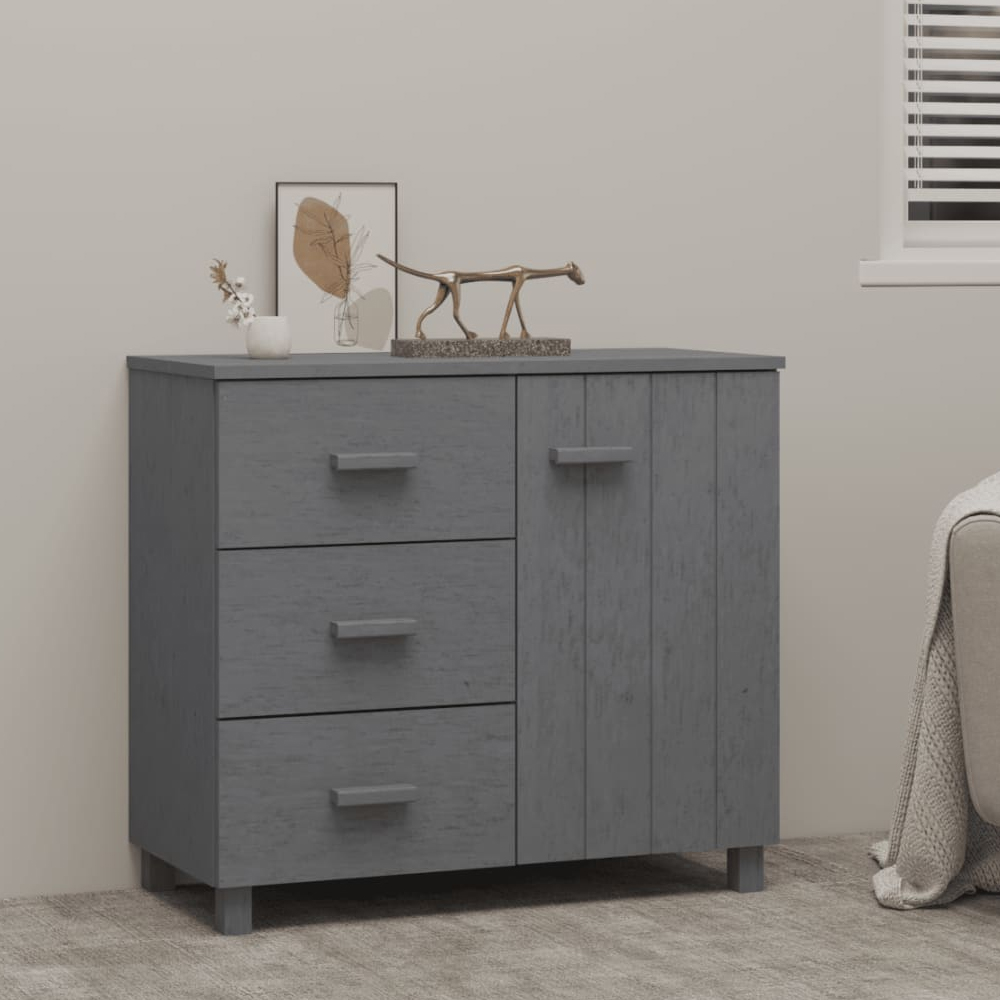 Read more about Hull wooden sideboard with 1 door 3 drawers in dark grey