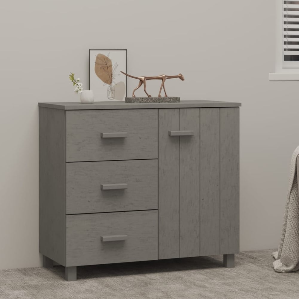 Hull Wooden Sideboard With 1 Door 3 Drawers In Light Grey