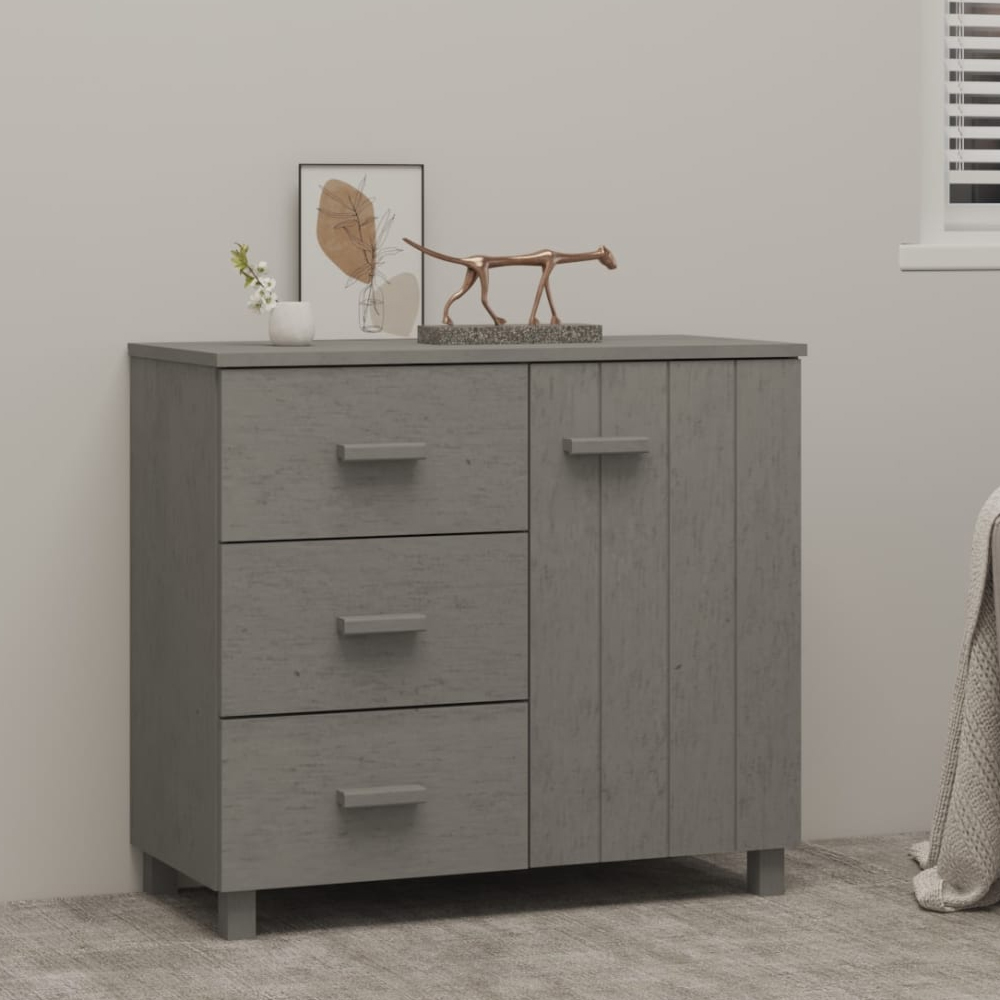 Read more about Hull wooden sideboard with 1 door 3 drawers in light grey