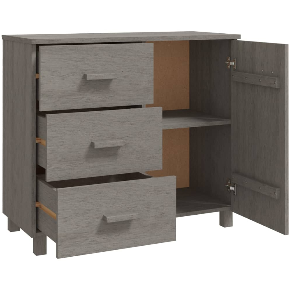 Hull Wooden Sideboard With 1 Door 3 Drawers In Light Grey