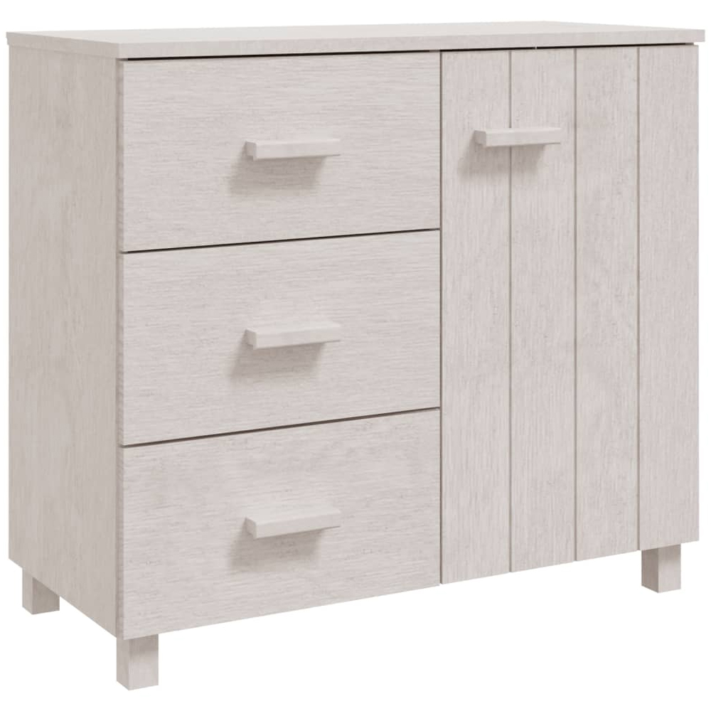 Hull Wooden Sideboard With 1 Door 3 Drawers In White