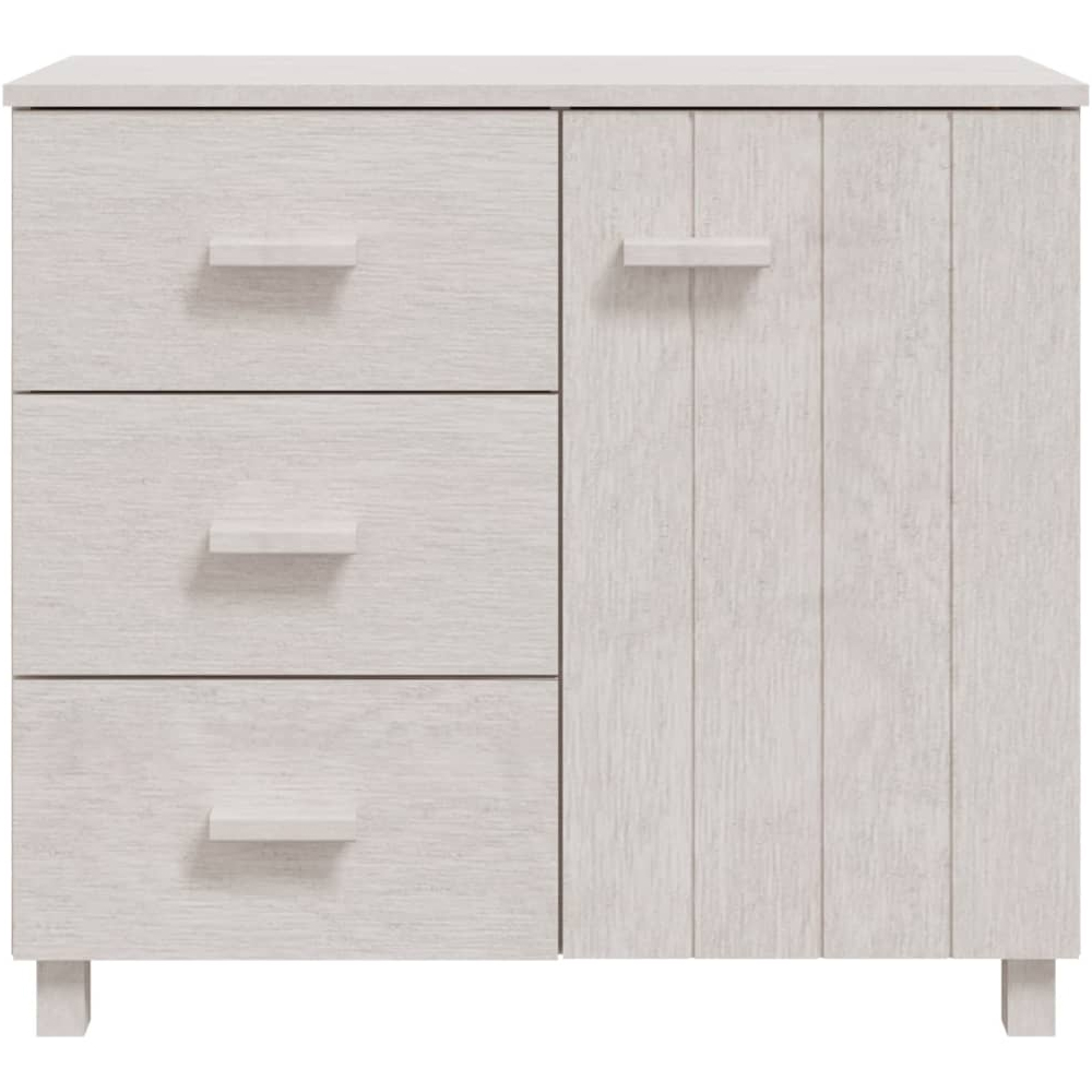 Hull Wooden Sideboard With 1 Door 3 Drawers In White