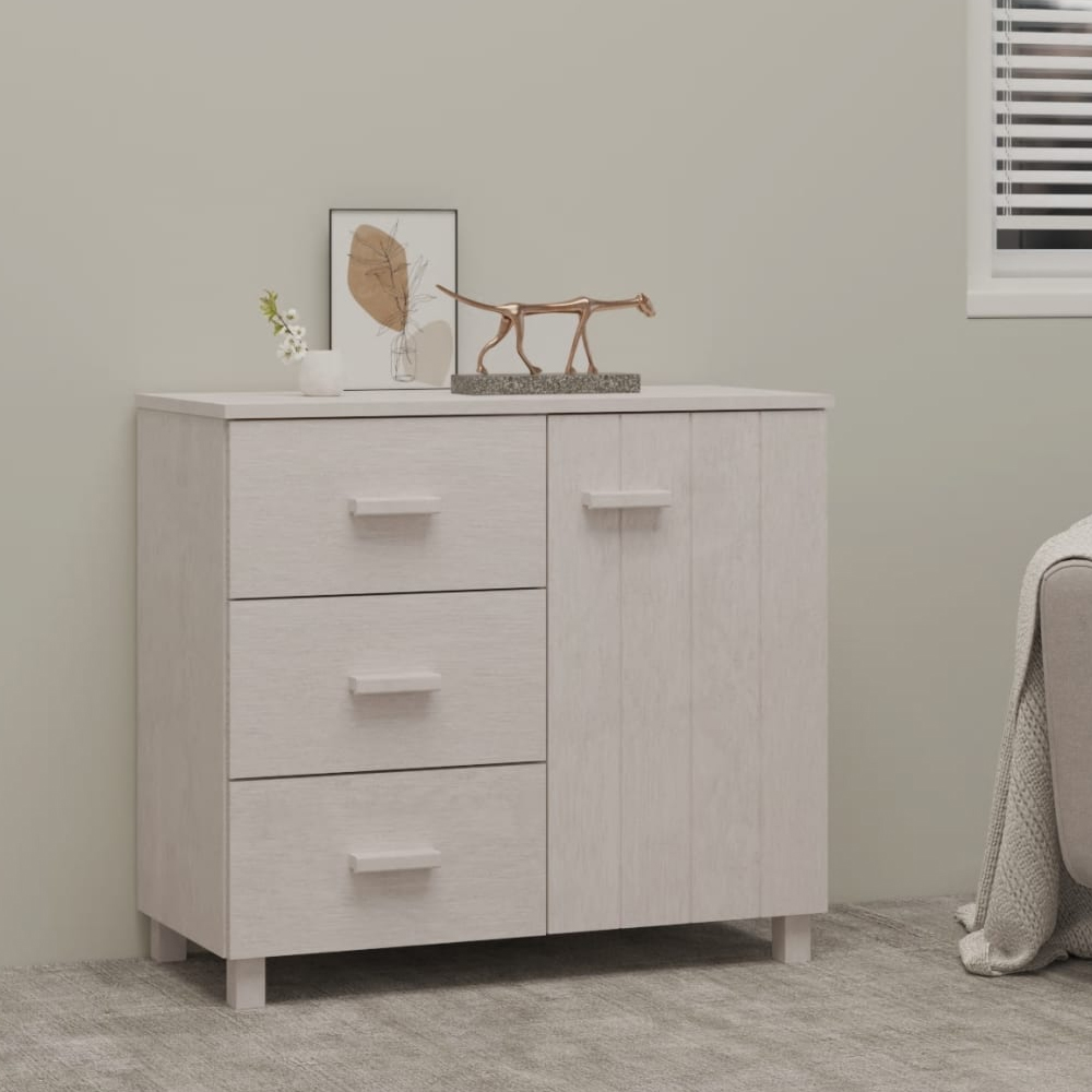 Read more about Hull wooden sideboard with 1 door 3 drawers in white