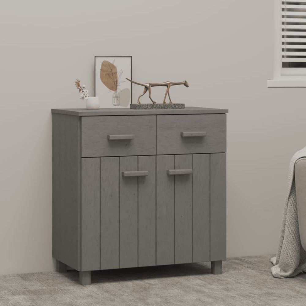 Hull Wooden Sideboard With 2 Doors 2 Drawers In Light Grey