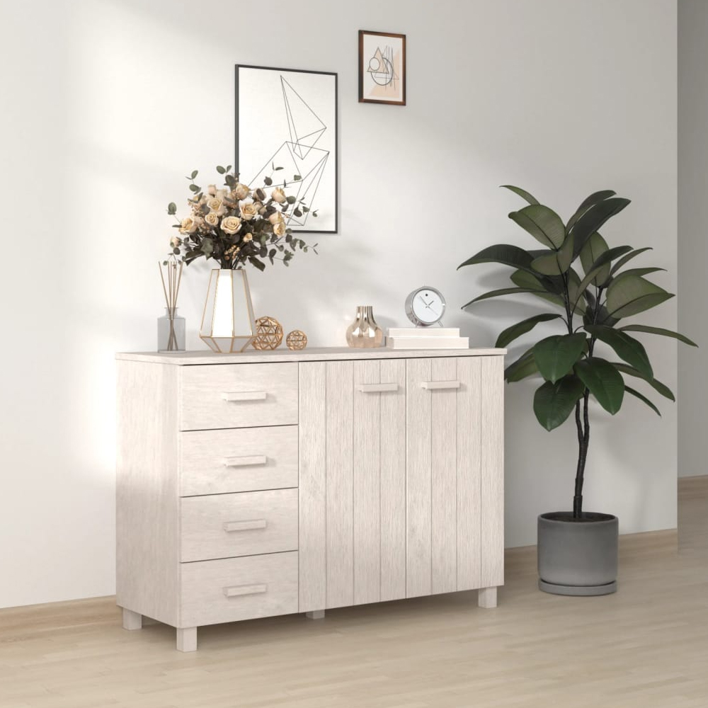 Read more about Hull wooden sideboard with 2 doors 4 drawers in white