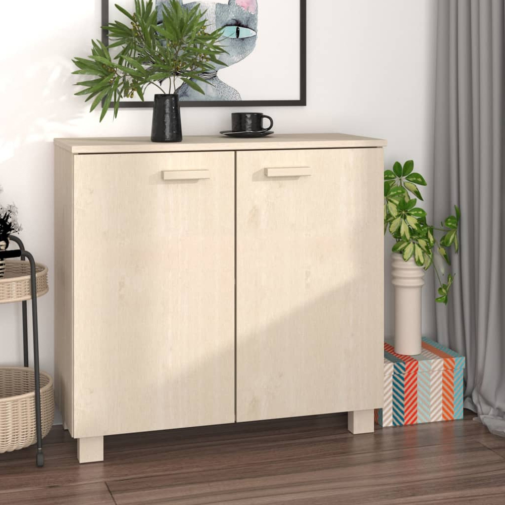 Read more about Hull wooden storage cabinet with 2 doors in brown