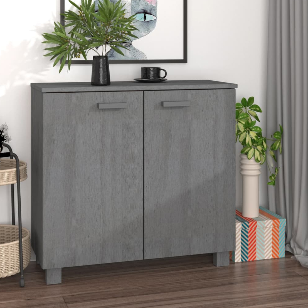 Read more about Hull wooden storage cabinet with 2 doors in dark grey