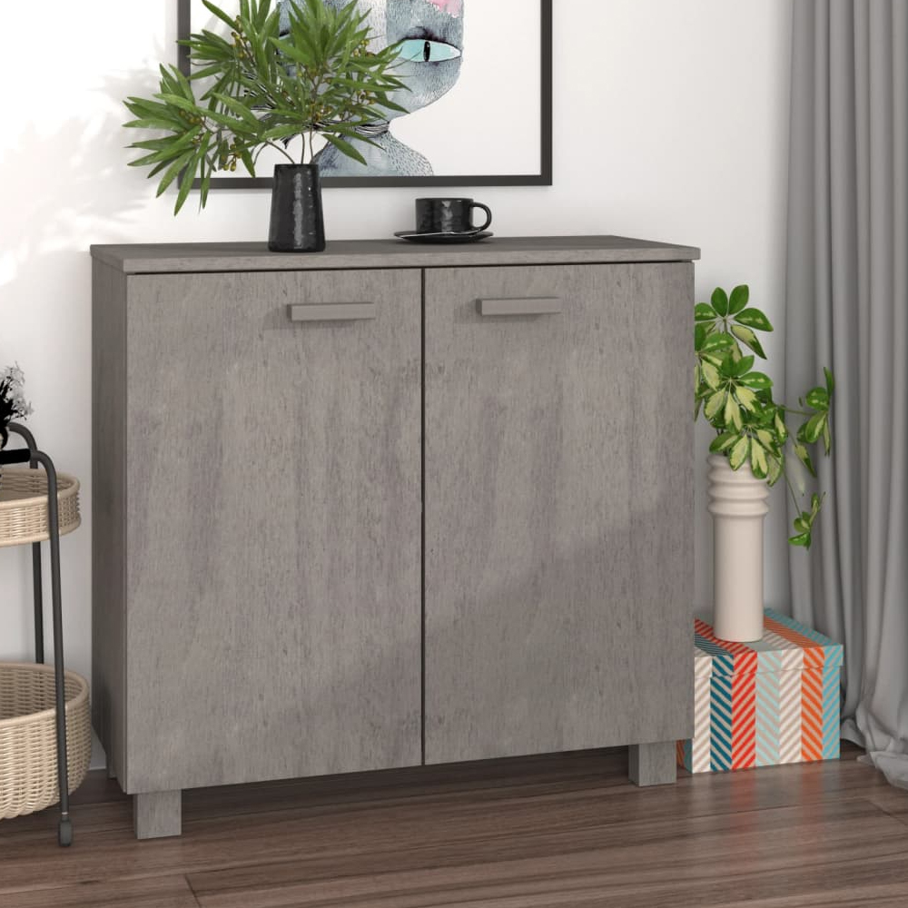 Read more about Hull wooden storage cabinet with 2 doors in light grey