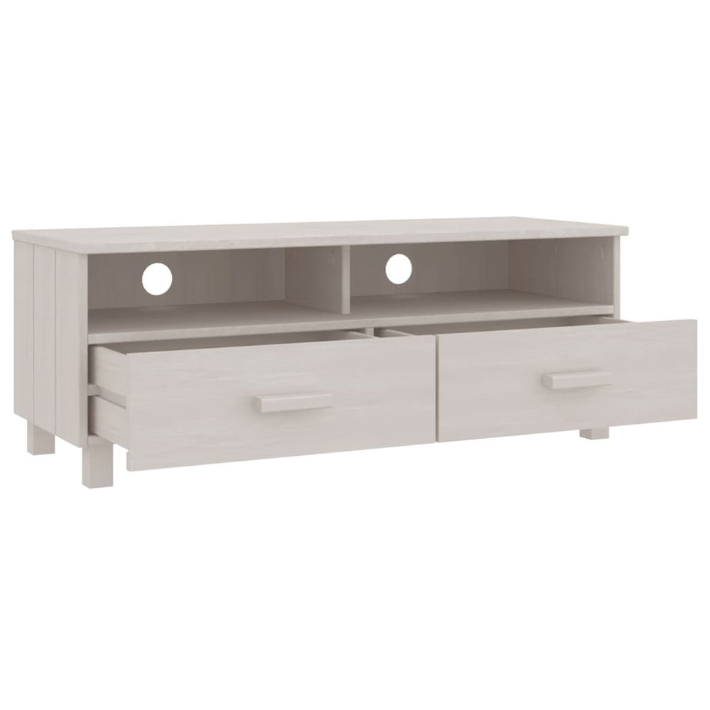 Hull Wooden TV Stand With 2 Drawers In White