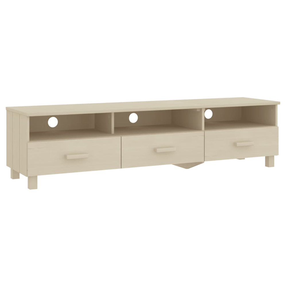 Hull Wooden TV Stand With 3 Drawers In Brown
