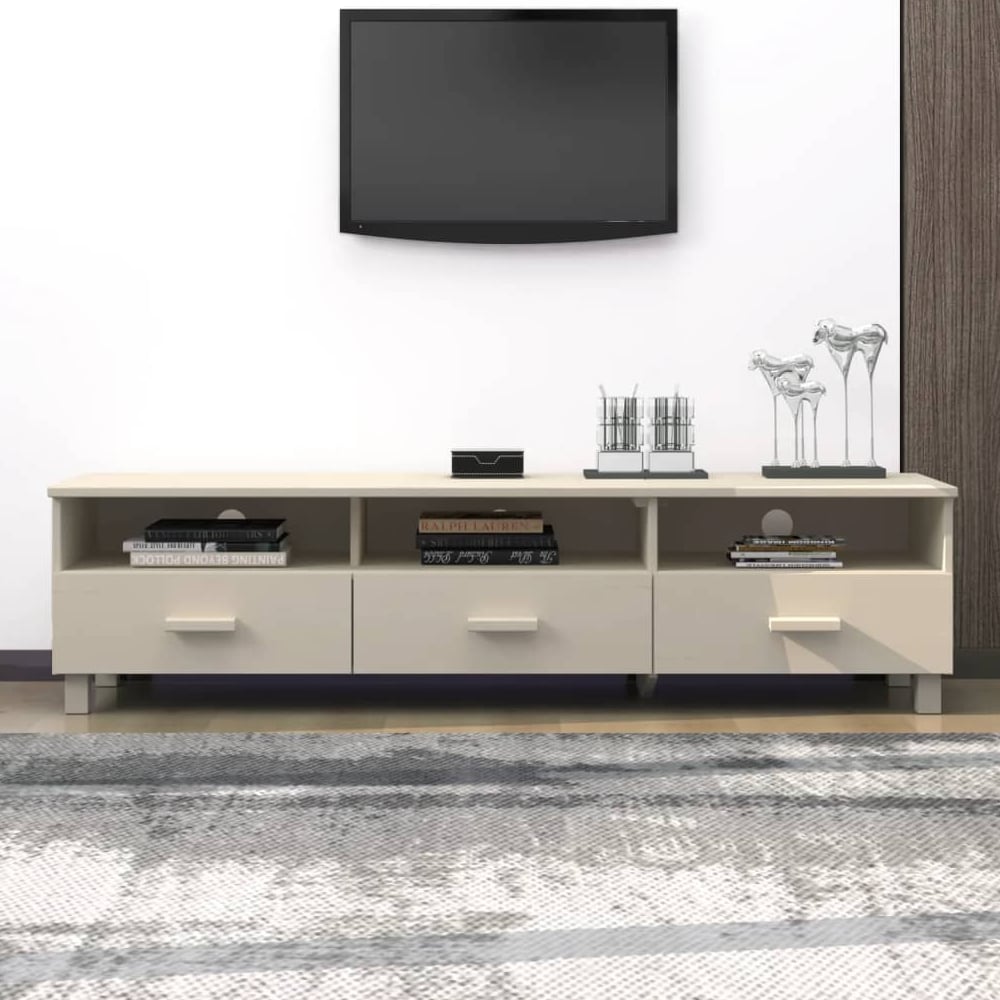 Read more about Hull wooden tv stand with 3 drawers in brown