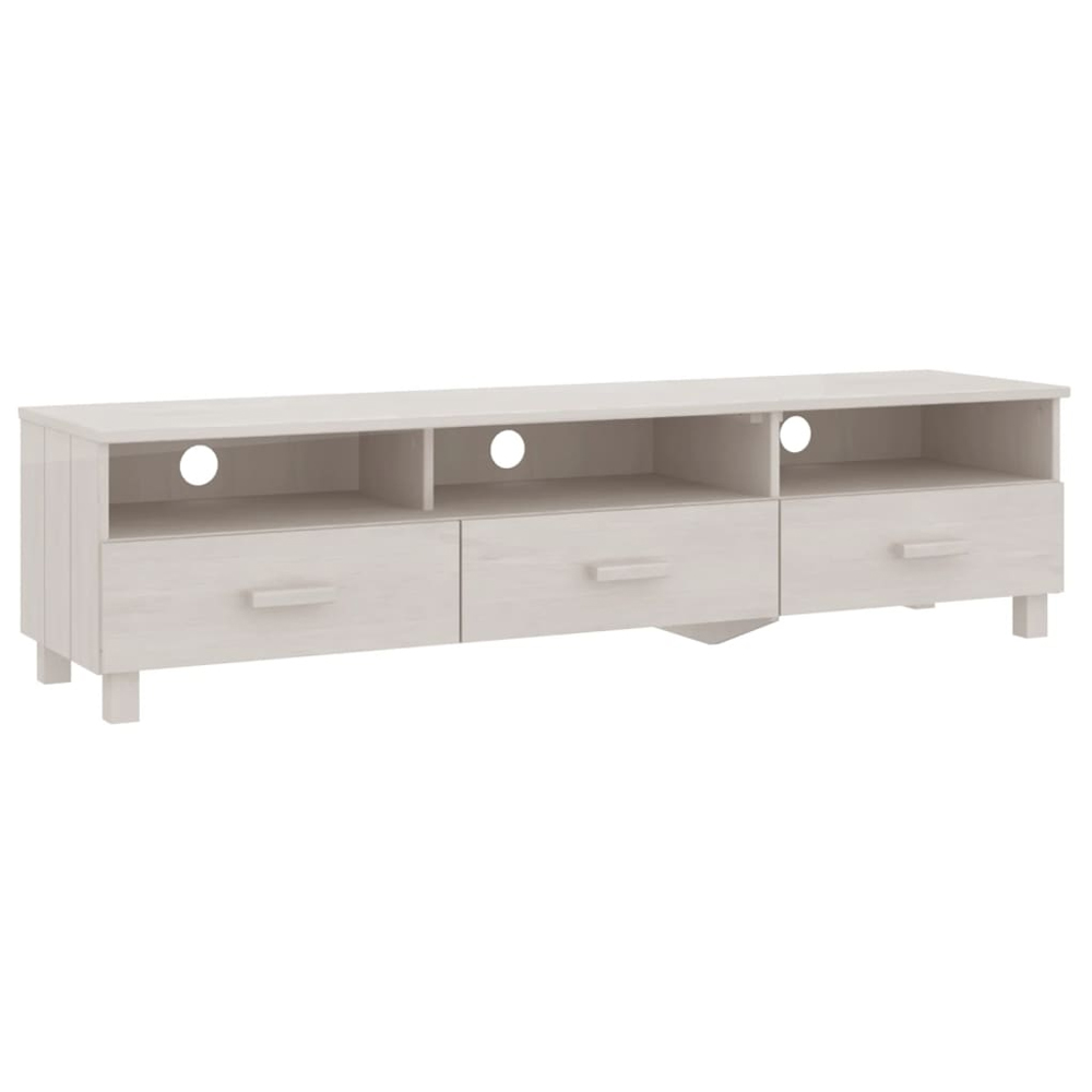Hull Wooden TV Stand With 3 Drawers In White