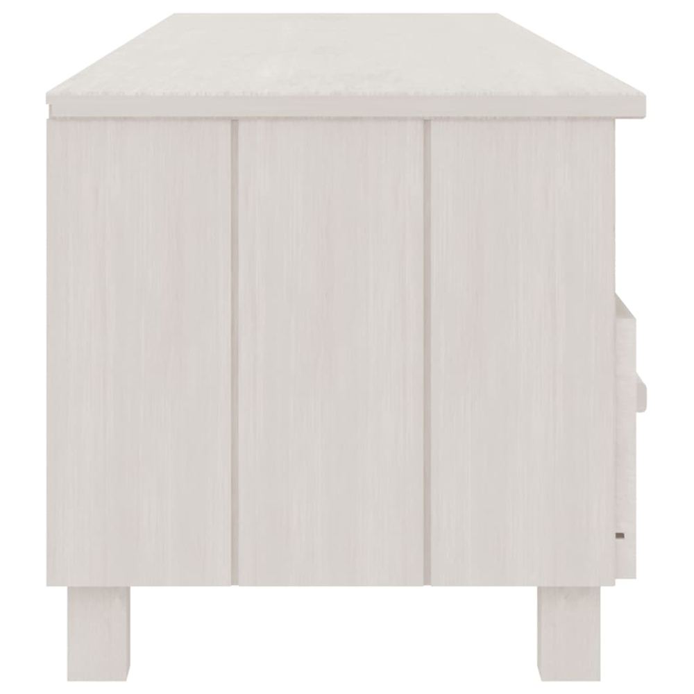Hull Wooden TV Stand With 3 Drawers In White