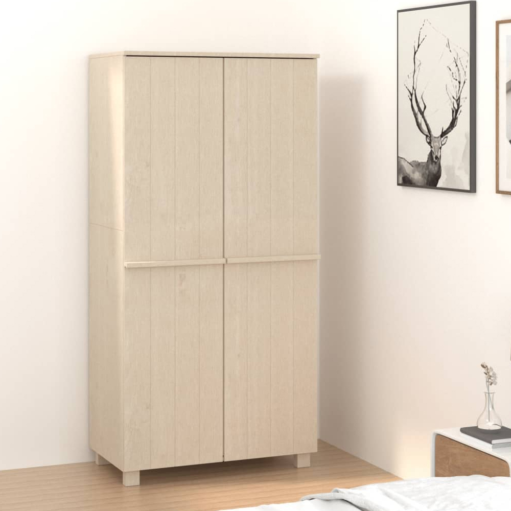 Read more about Hull wooden wardrobe with 2 doors in brown