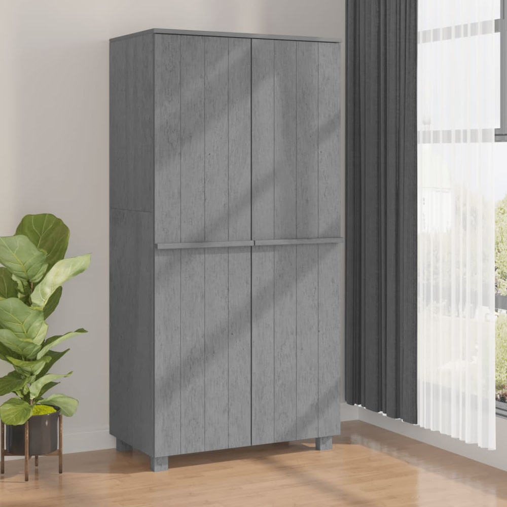 Read more about Hull wooden wardrobe with 2 doors in dark grey