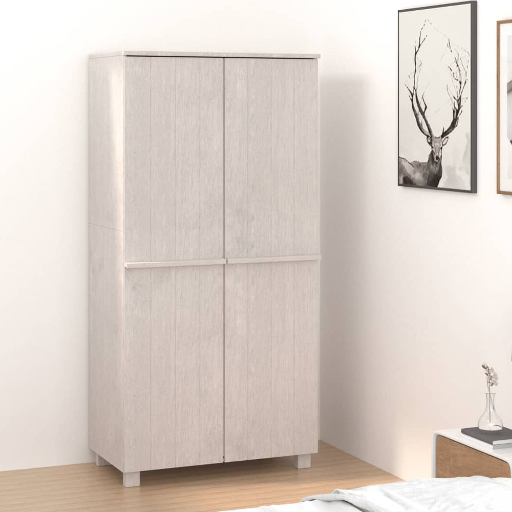 Read more about Hull wooden wardrobe with 2 doors in white