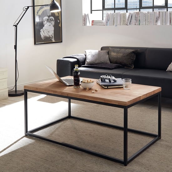 Read more about Humber wooden coffee table rectangular in knotty oak