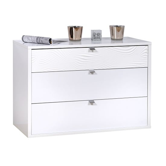 Read more about Hummer chest of drawers in white with three drawers