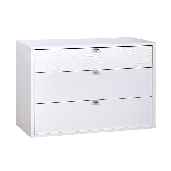Hummer Chest Of Drawers In White With Three Drawers_2