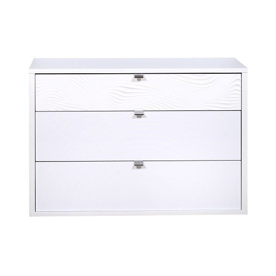 Hummer Chest Of Drawers In White With Three Drawers_3
