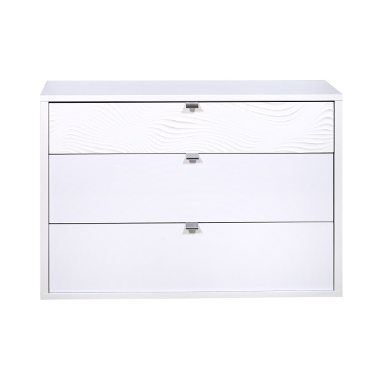 Hummer Chest Of Drawers In White With Three Drawers