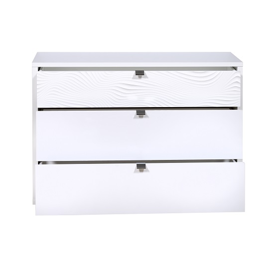 Hummer Chest Of Drawers In White With Three Drawers_4