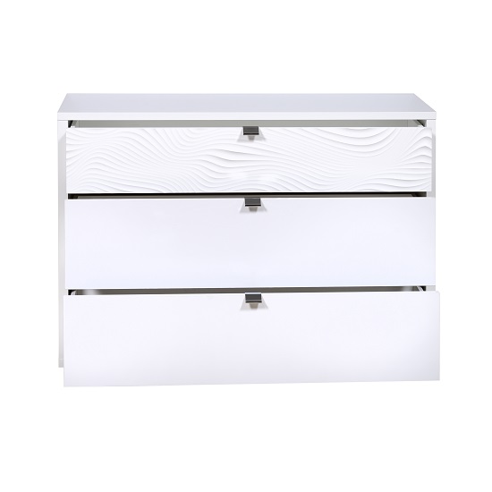 Hummer Chest Of Drawers In White With Three Drawers