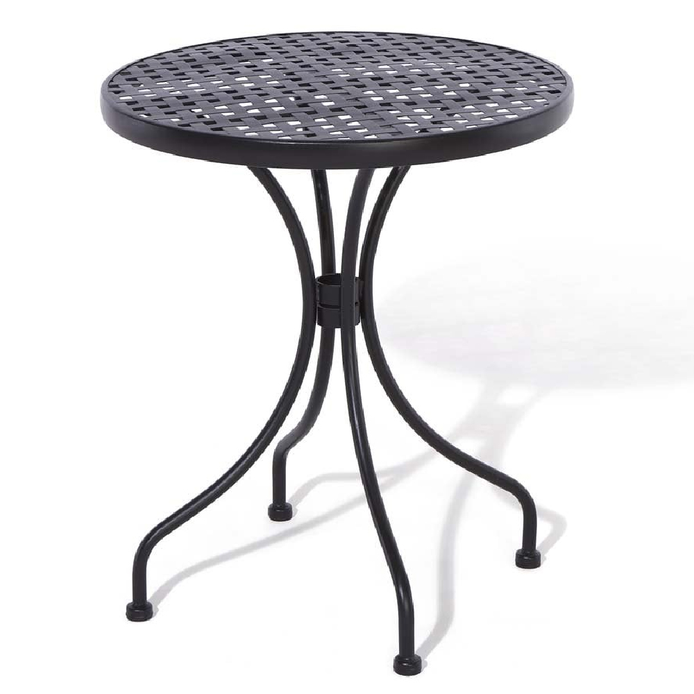 Hunstanton Metal Garden Bistro Set In Black