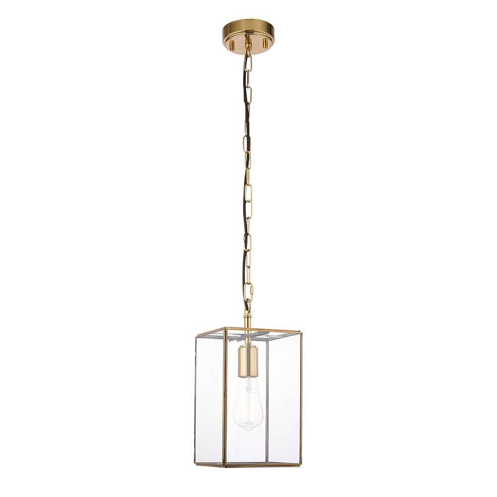 Huntley Large Metal Ceiling Pendant Light in Brushed Aged Brass