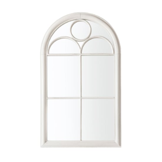 Product photograph of Hurst Arch Design Wall Mirror In White Frame from Furniture in Fashion