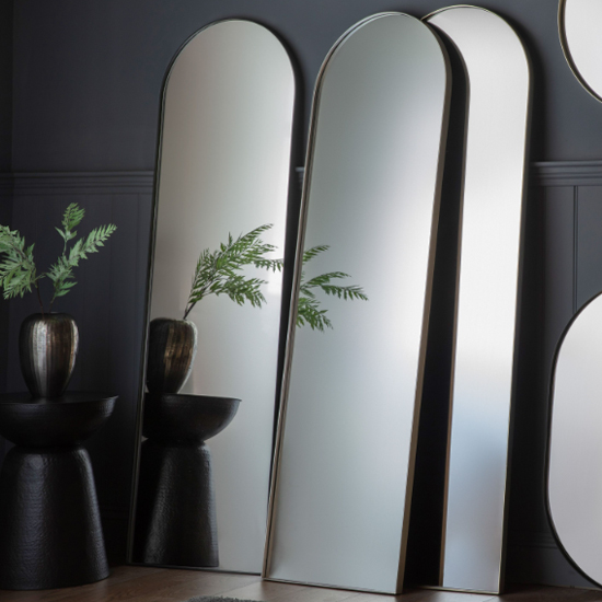 Hurstan Arch Leaner Mirror In Black Frame