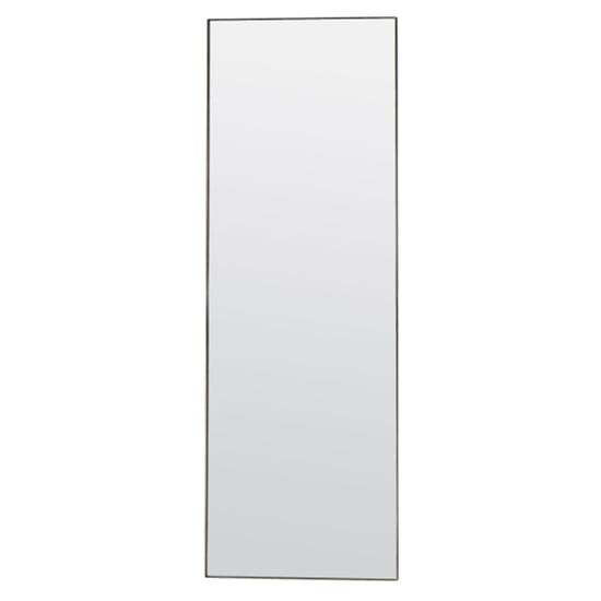 Photo of Hurstan large rectangular leaner mirror in champagne frame