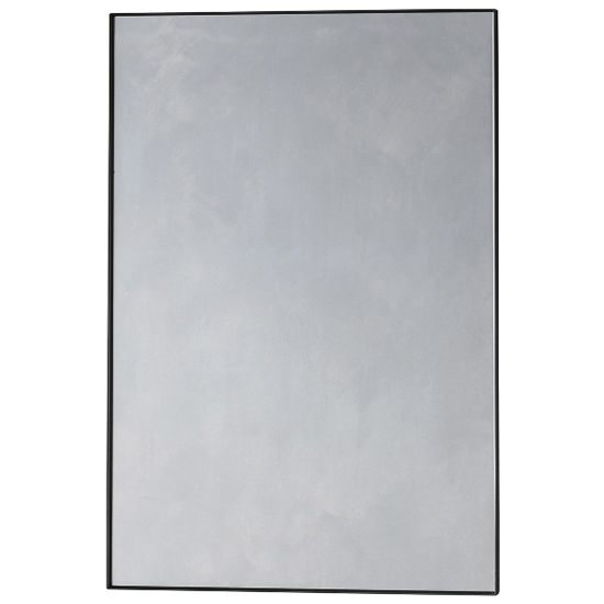 Hurstan Small Rectangular Wall Mirror In Black Frame