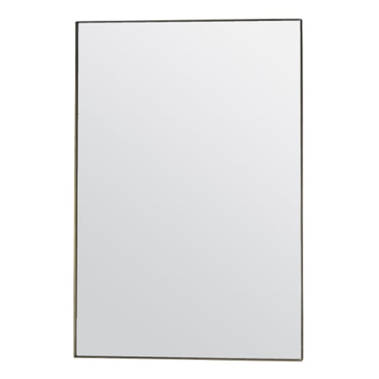 Read more about Hurstan small rectangular wall mirror in champagne frame