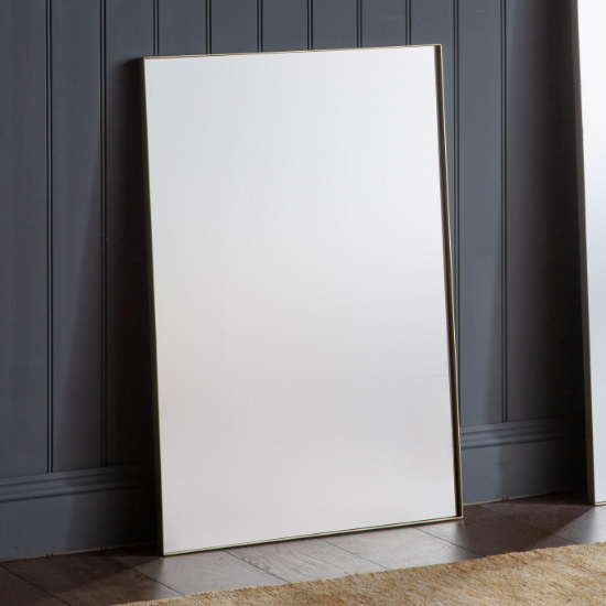 Read more about Hurstan small rectangular wall mirror in silver frame