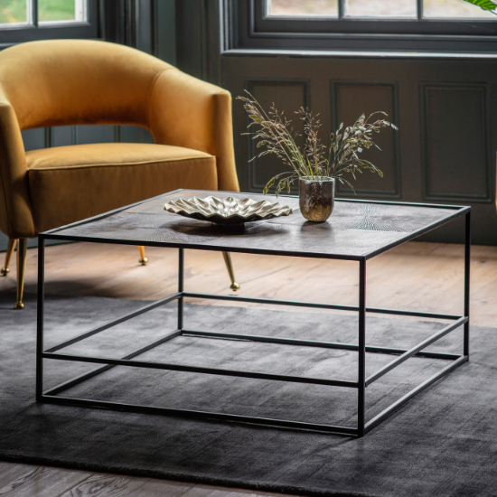 Read more about Hurston metal coffee table in antique gold