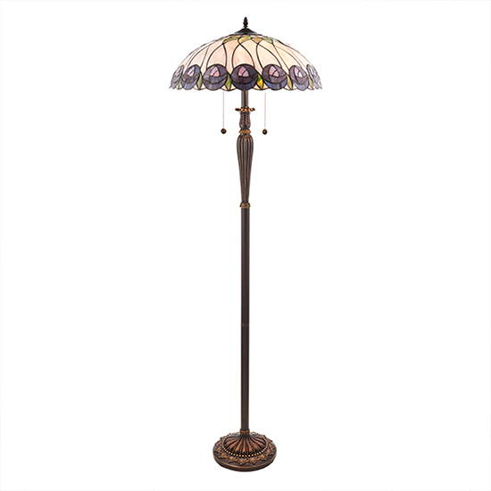 Hutchinson Tiffany Glass Floor Lamp In Dark Bronze_2